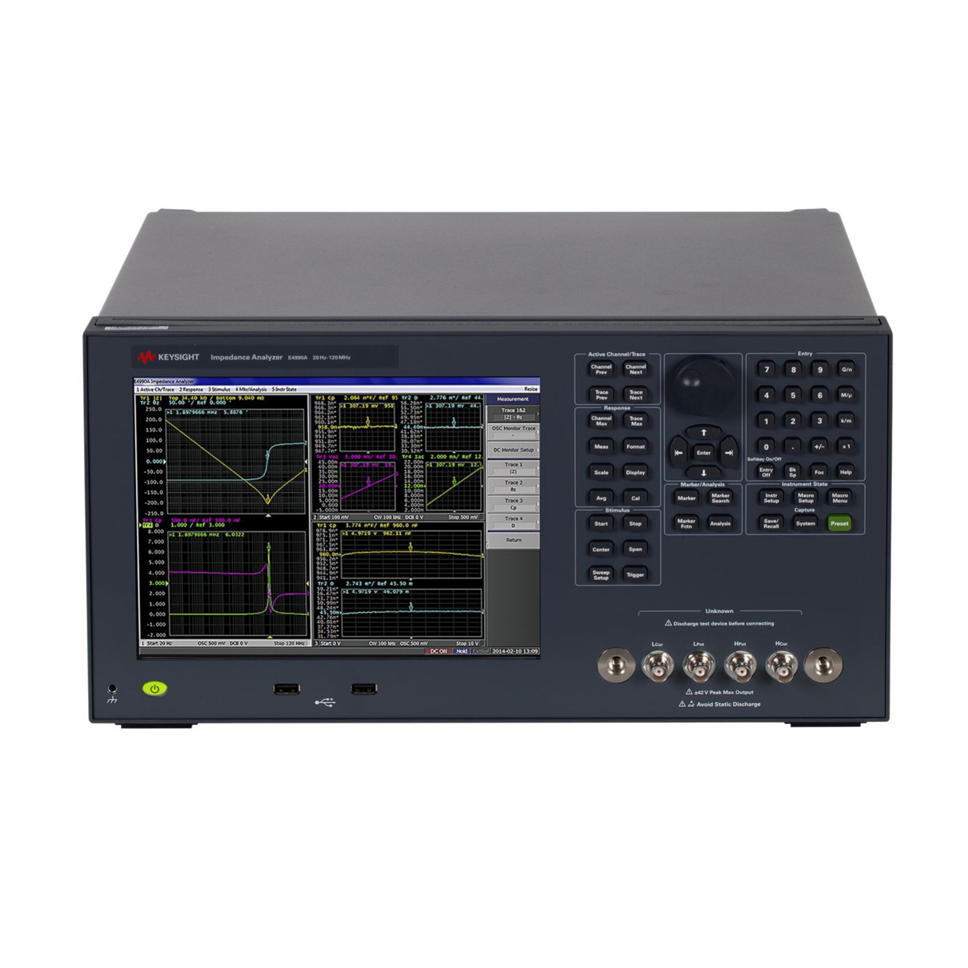 E4990A 阻抗分析仪，20 Hz 至 10/20/30/50/120 MHz