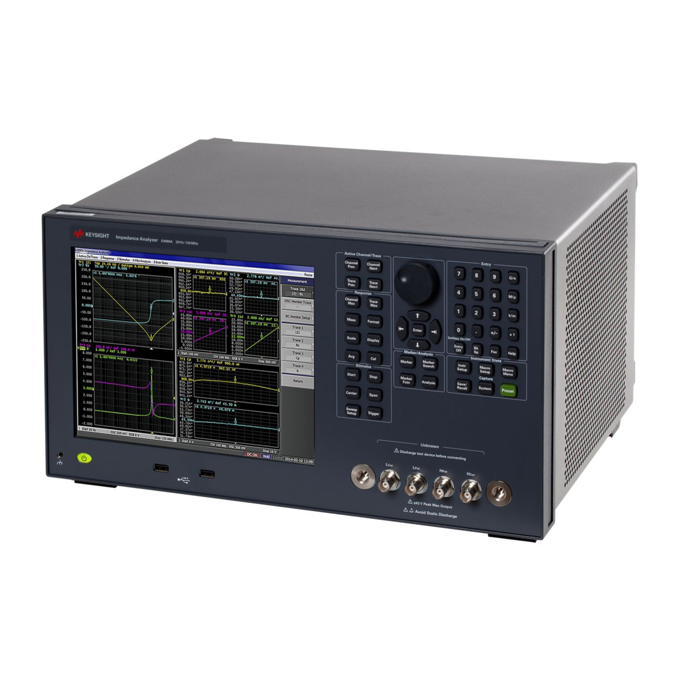 E4990A 阻抗分析仪，20 Hz 至 10/20/30/50/120 MHz