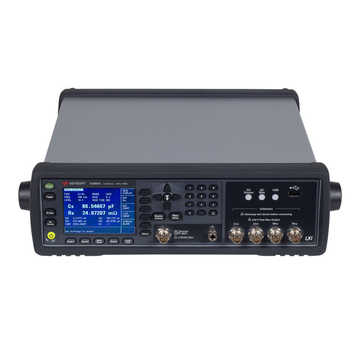 E4980AL 精密 LCR 表，20 Hz 至 300 kHz/500 kHz/1 MHz