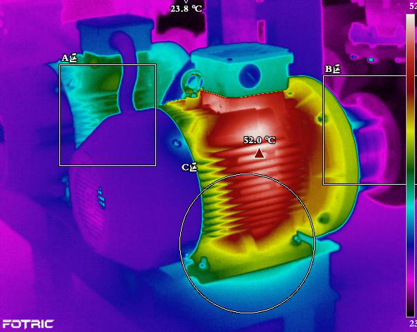 飞础科 340L手持热像仪检测电机温度